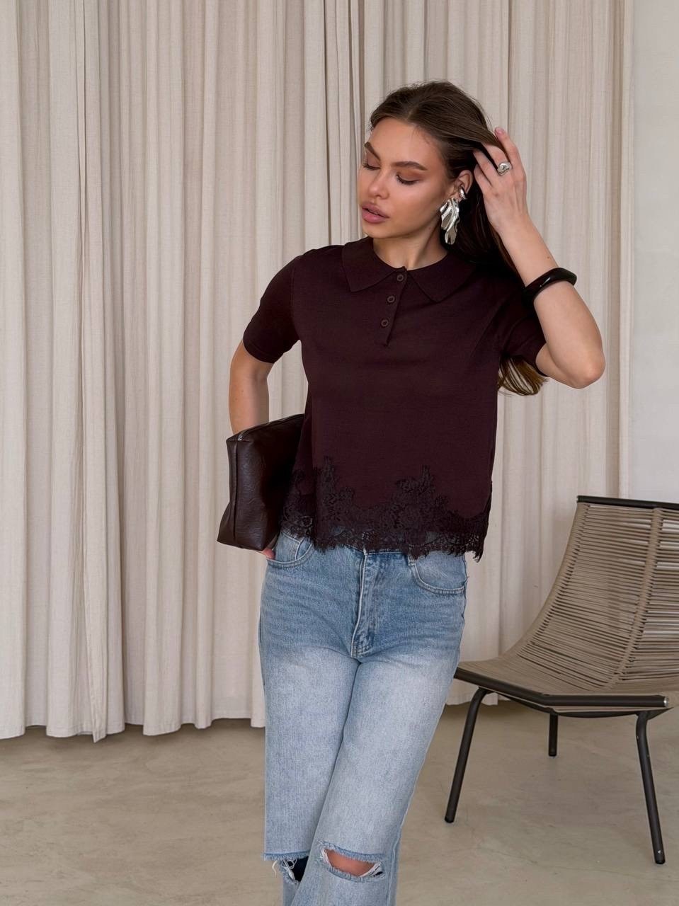 женская кофта,стильная кофта,женский джемпер поло,джемпер,джемпер поло