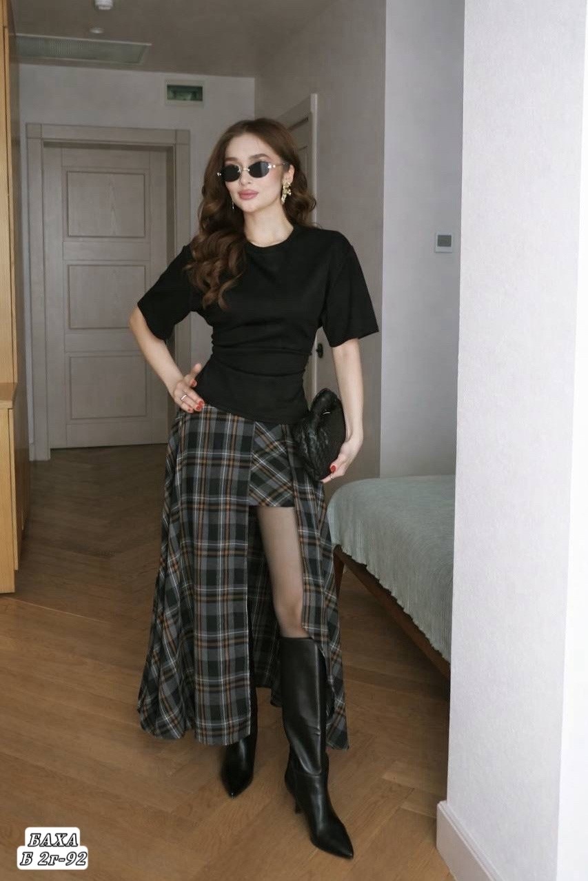 юбка с кофтой,мода стиль,корейская мода,стильные наряды,модные наряды