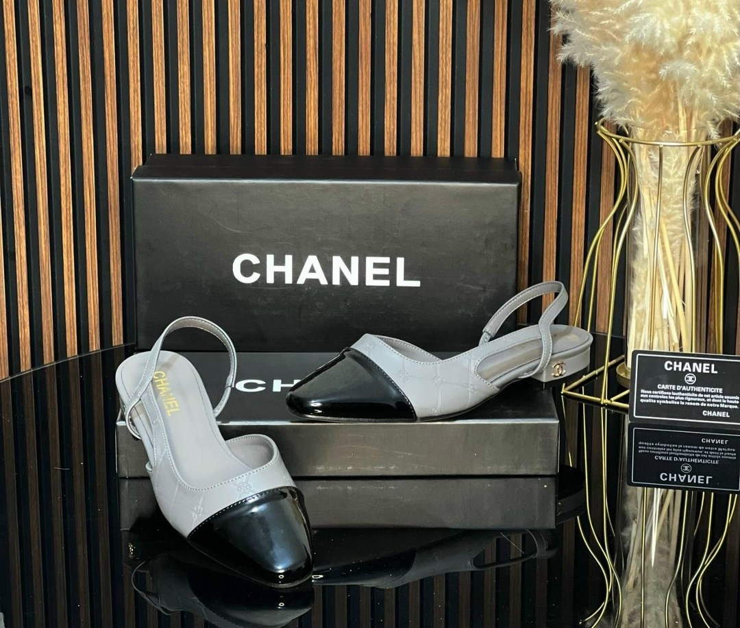босоножки chanel,chanel туфли,балетки chanel с открытым задником,балетки chanel,балетки женские chanel premium