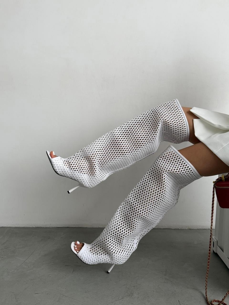 сапоги в сеточку летние,сапоги в сеточку,женские сапоги до середины икры,высокие сапоги,модные сапоги