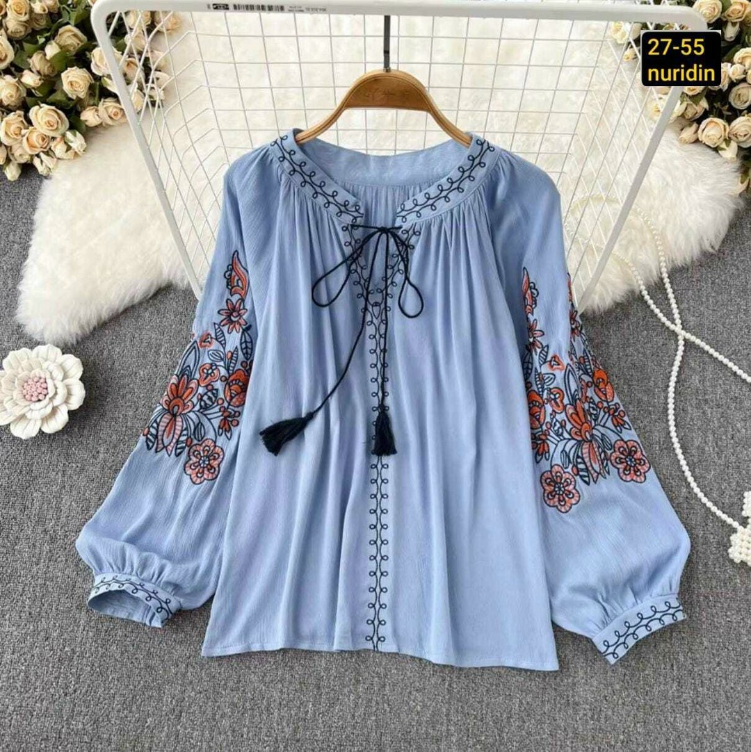 повседневная блуза,блузка женская модная,блузка женская,женская кофта,блузка с вышивкой