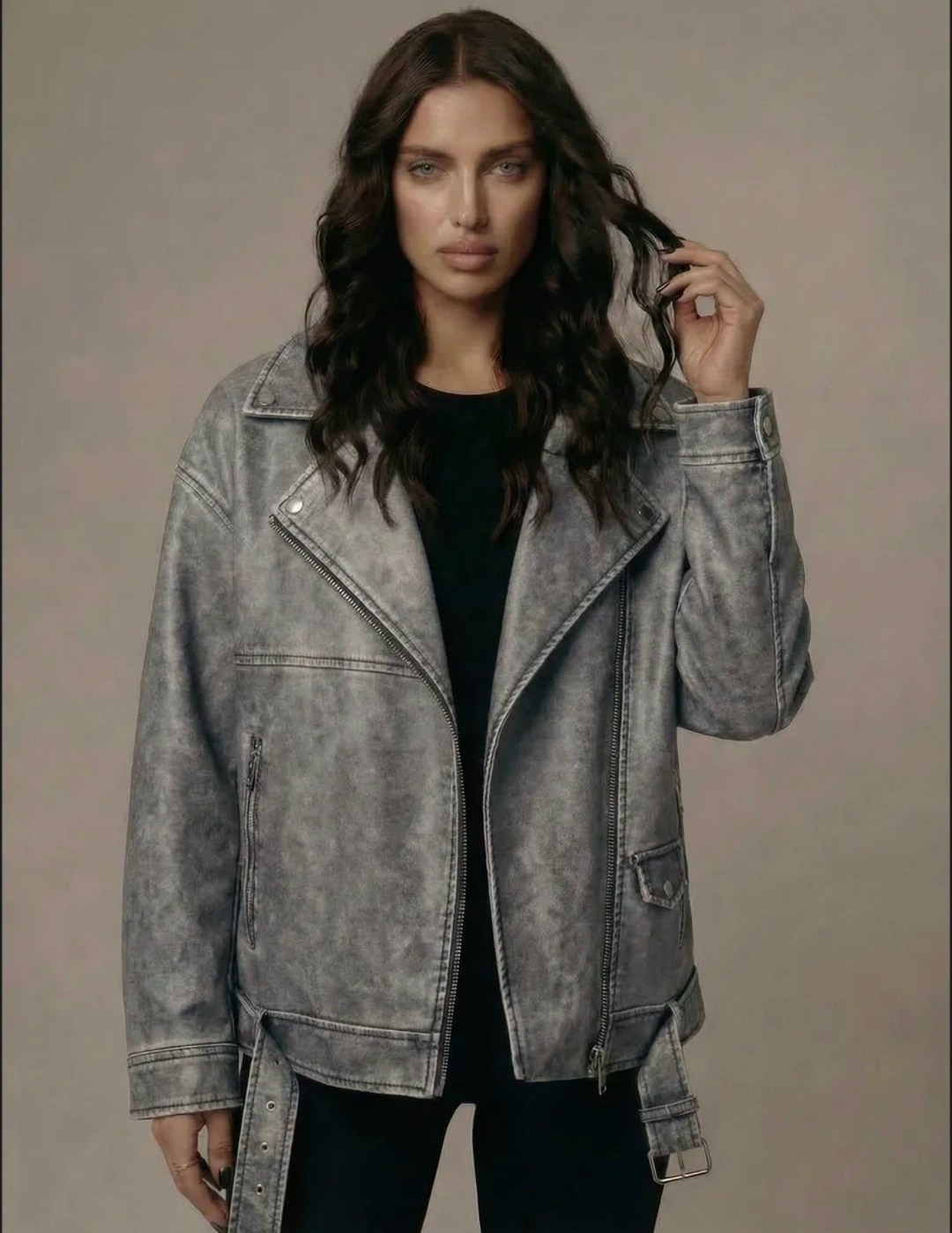 косуха оверсайз куртка,куртка косуха женская оверсайз,косуха куртка,косуха оверсайз,косуха винтажная куртка кожаная oversize серая monyken