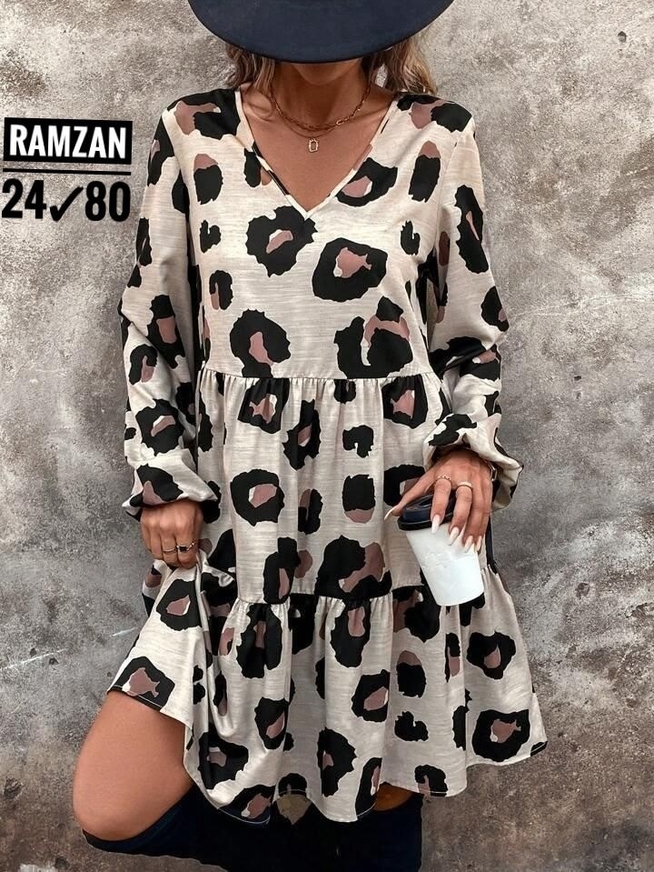 платье с леопардовым принтом,леопардовые платья,платье женское,платье стильное,платье туника