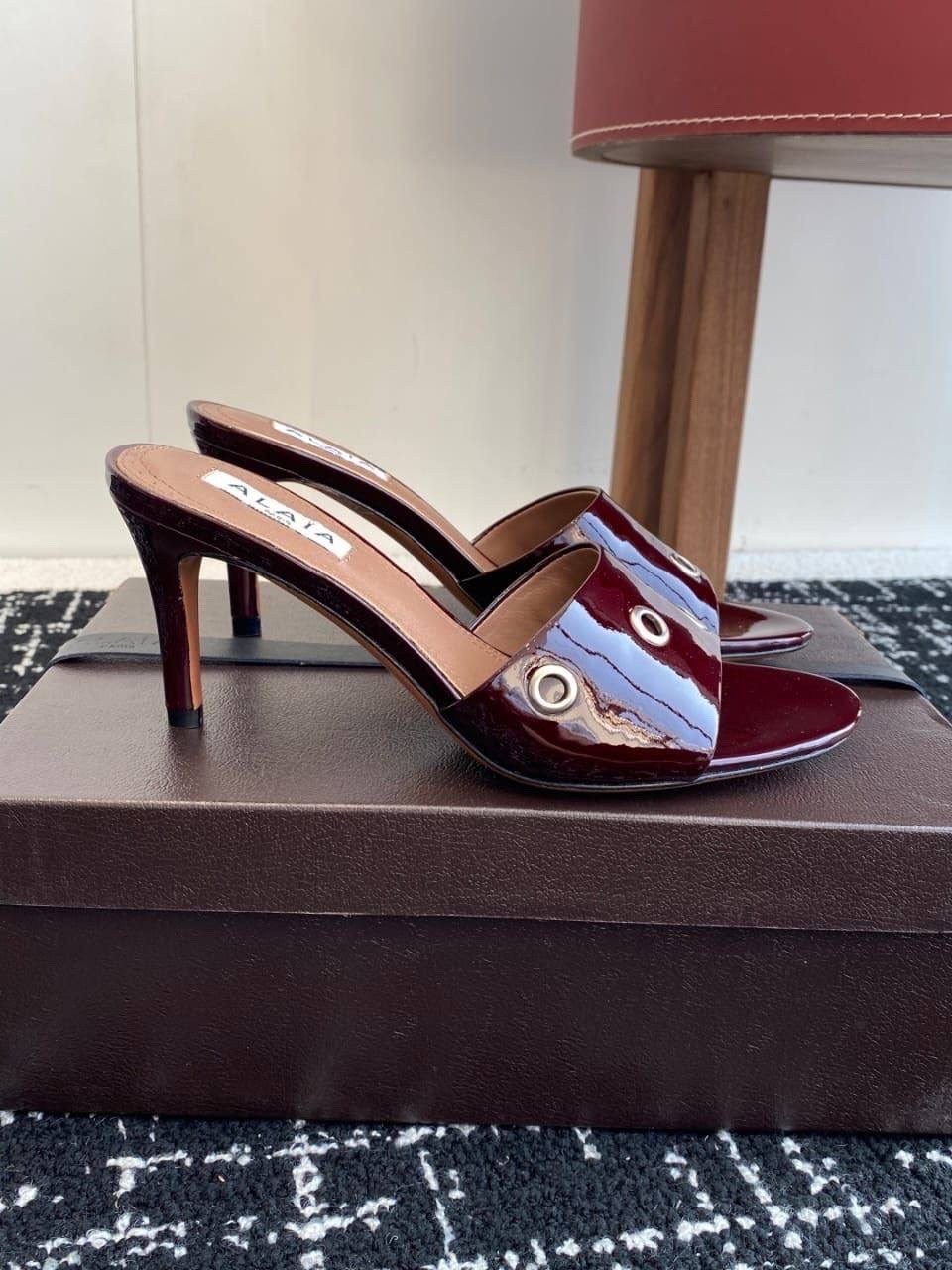 ,женские сабо,лакированные мюли lidia 105 paris texas красный,босоножки на каблуках,босоножки alaia