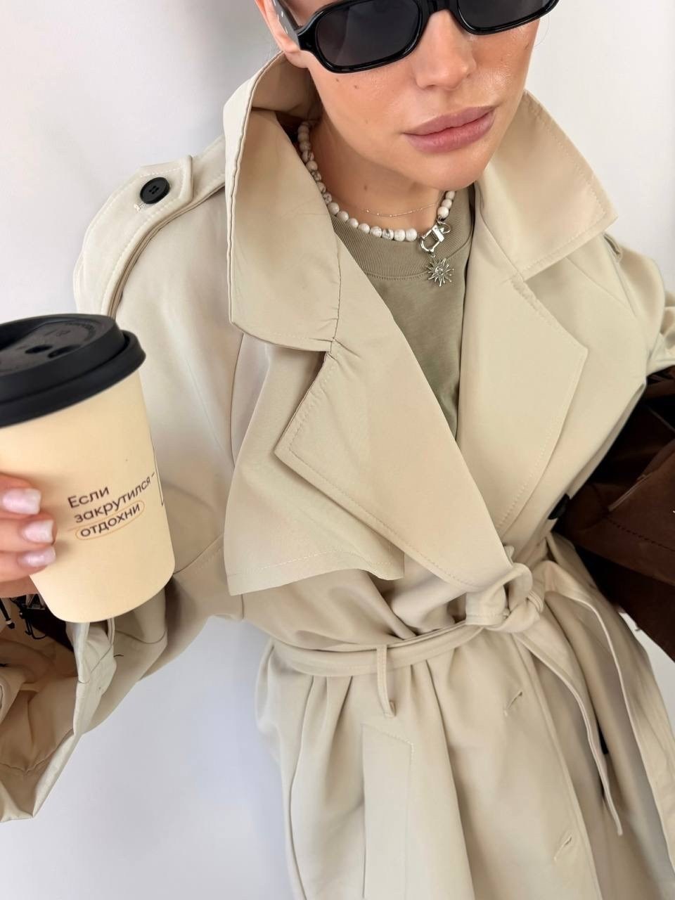 бежевый тренч,тренч плащ,тренч страдивариус бежевый,плащ женский,плащ базовый тренч длинный оверсайз