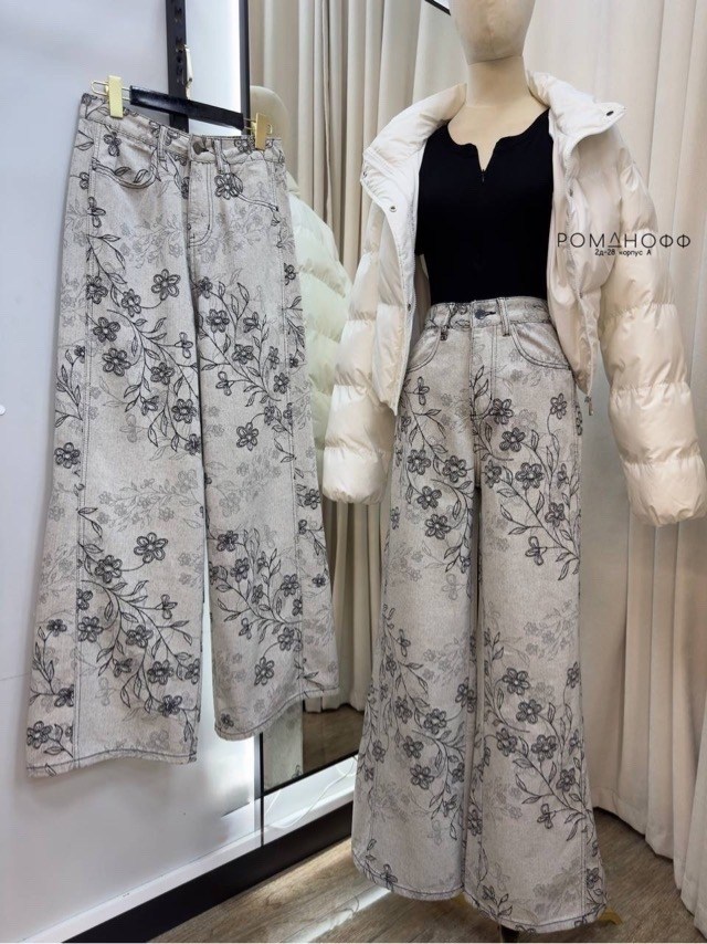 широкие брюки,летние брюки,женские брюки,брюки с принтом,свободные брюки