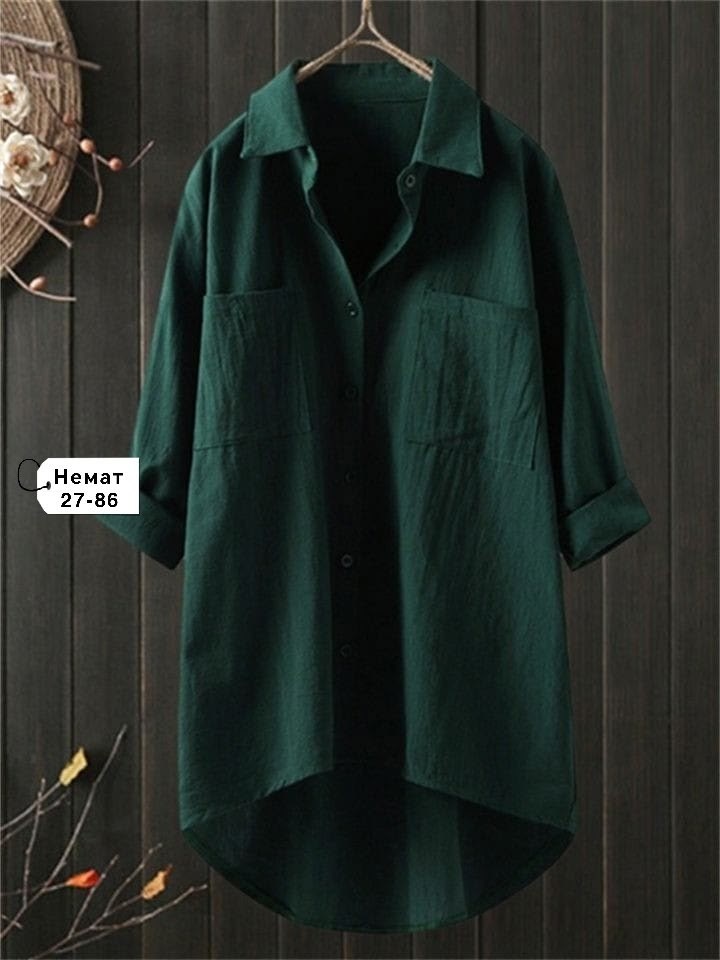 рубашка удлиненная,женская повседневная рубашка xxl зелёный,повседневная рубашка,женская рубашка,рубашка женская свободного кроя