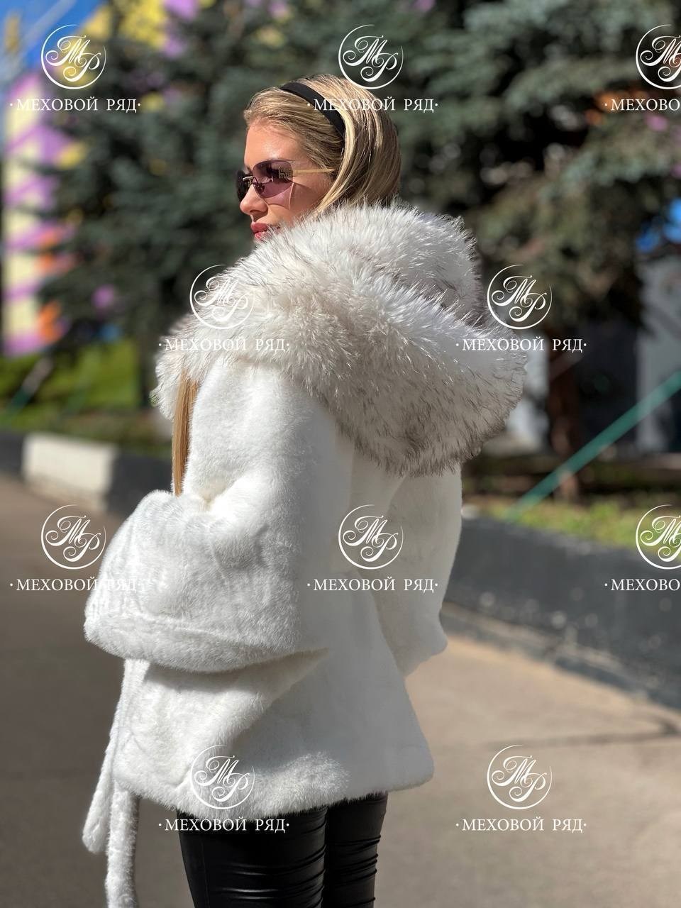 шуба из эко меха под норку,шубка из эко меха,шуба эко мех,шуба из эко норки,белая норковая шуба летучая мышь с капюшоном