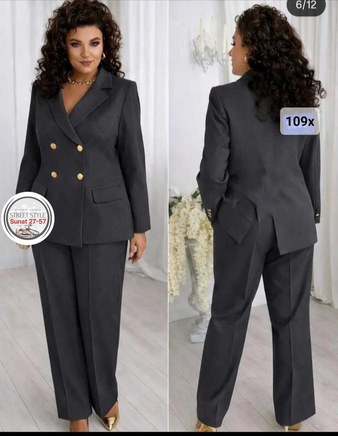 брючный костюм vilena 1119 шоколад,костюм брючный,костюм женский,женский брючный костюм,брючный комплект vilena 1052 светлый-шоколад