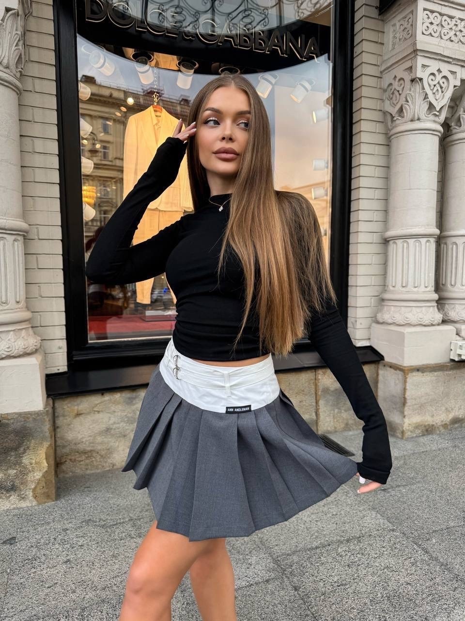 мини юбка шорты теннисная 12 seasons 251803386,юбки,мини теннисная юбка,юбка плиссе теннисная