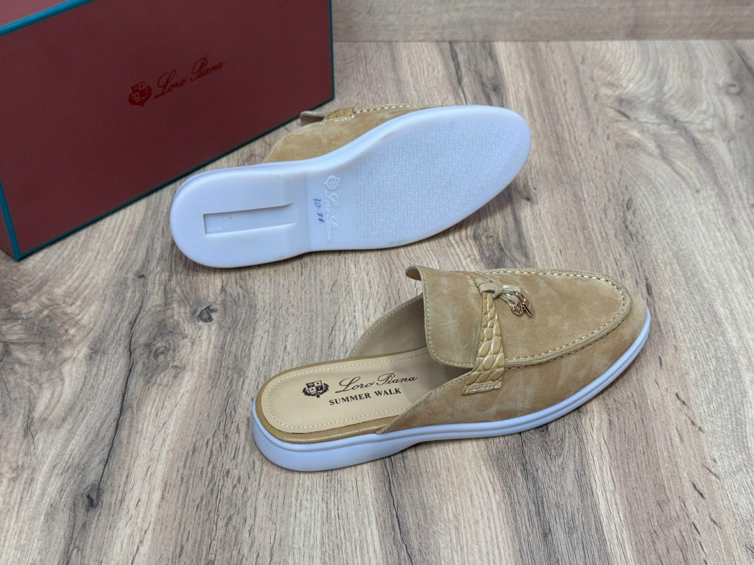 женские замшевые мюли loro piana бежевые,,мюли loro piana,loro piana лоферы женские,замшевые мюли
