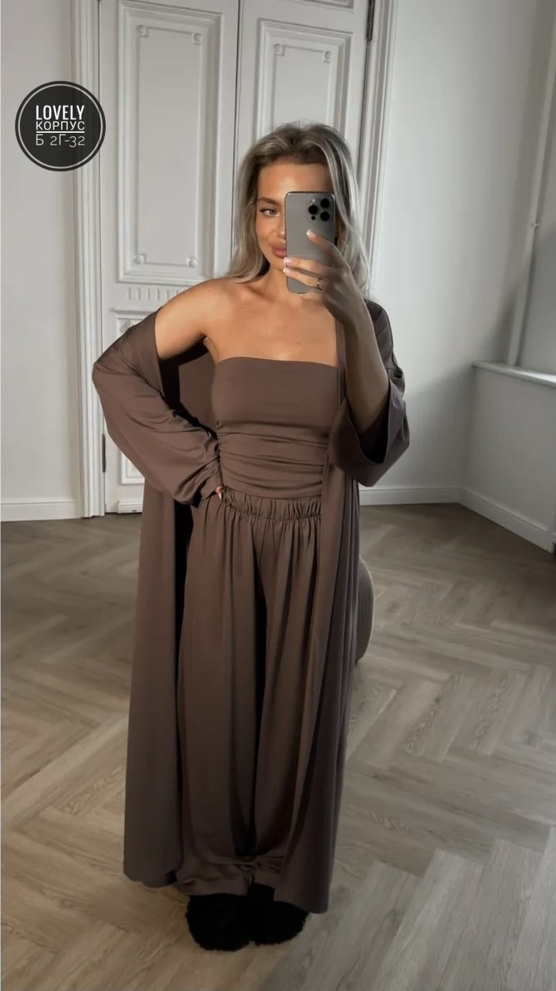 костюм с брюками,женский костюм,костюм летний с брюками палаццо и кимоно и топом beyou 431580974,костюм с абаей,костюм летний с брюками палаццо и кимоно и топом beyou