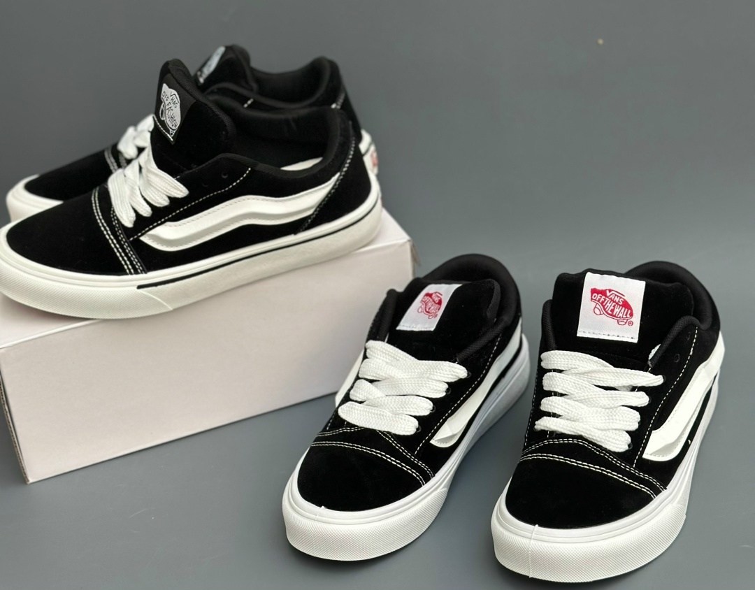 ,кроссовки vans knu skool,кроссовки кеды vans knu school вансы дутые черные,vans knu skool black white,кеды vans