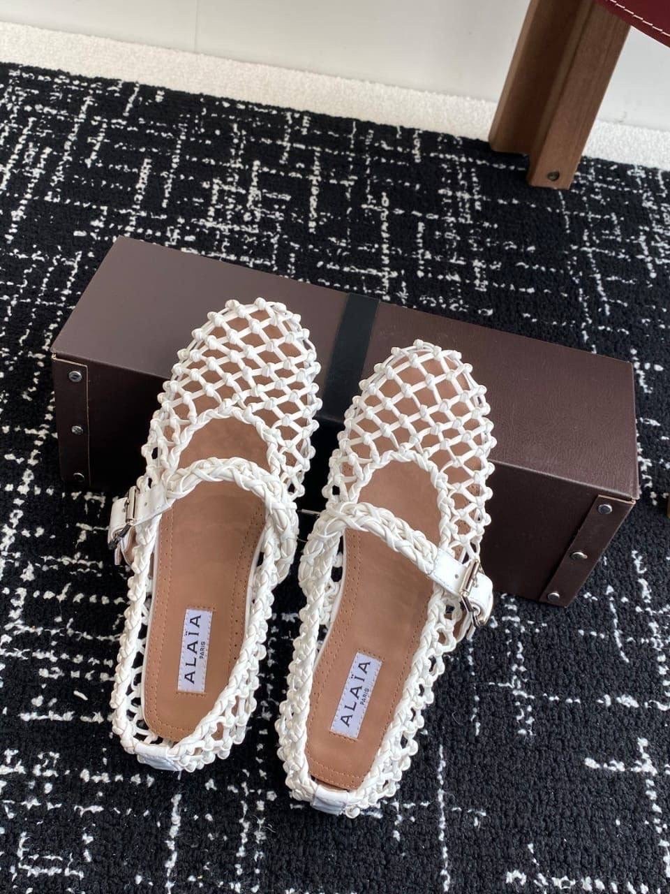 плетеные балетки,,alaia балетки,балетки женские,босоножки chanel