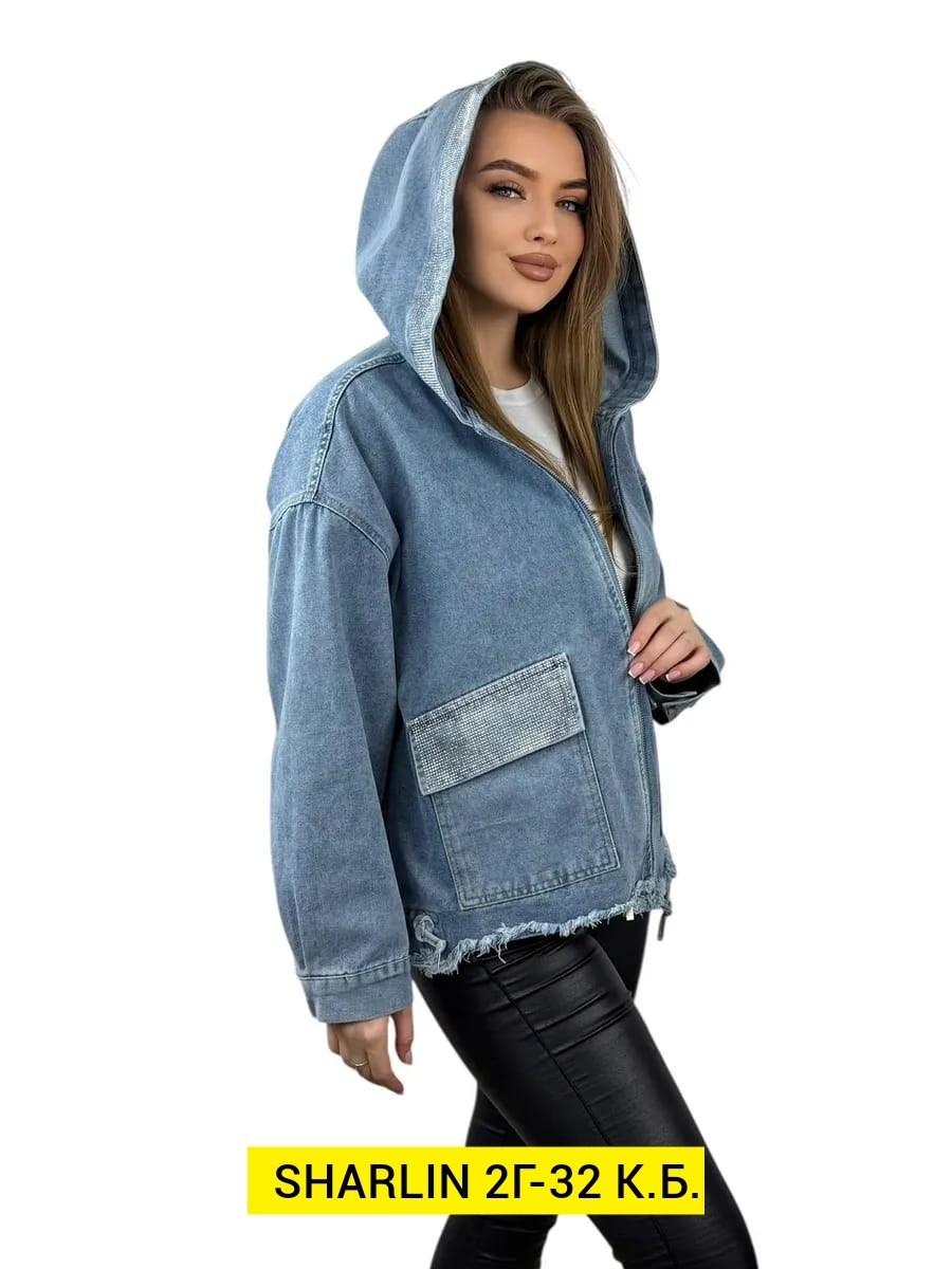 джинсовая куртка,женская джинсовая куртка,джинсовая куртка джинсовка бомбер sln 417455778,женская джинсовая куртка с капюшоном,куртка джинсовая с карманами
