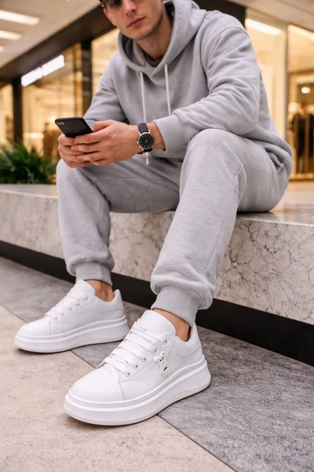 спортивный костюм серый madmext,спортивные джоггеры,мужская мода,спортивные костюм,мужской спортивный костюм на флисе