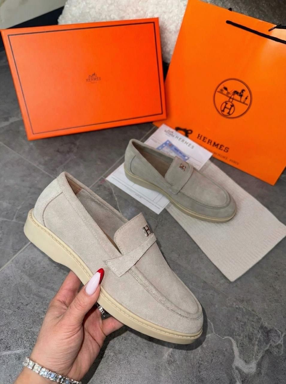 замшевые лоферы hermes,лоферы hermes,лоферы замшевый,лоферы женские loro piana,