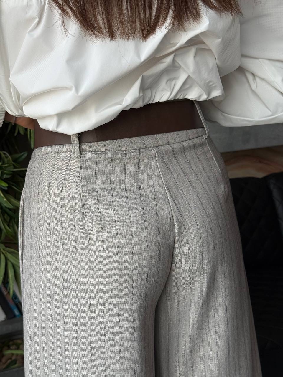 комплект блуза и брюки прямого кроя из текстиля pur pur 11-059,широкие брюки,женская блуза,деловой комплект блуза и брюки из текстиля pur pur 11-059,палаццо брюки