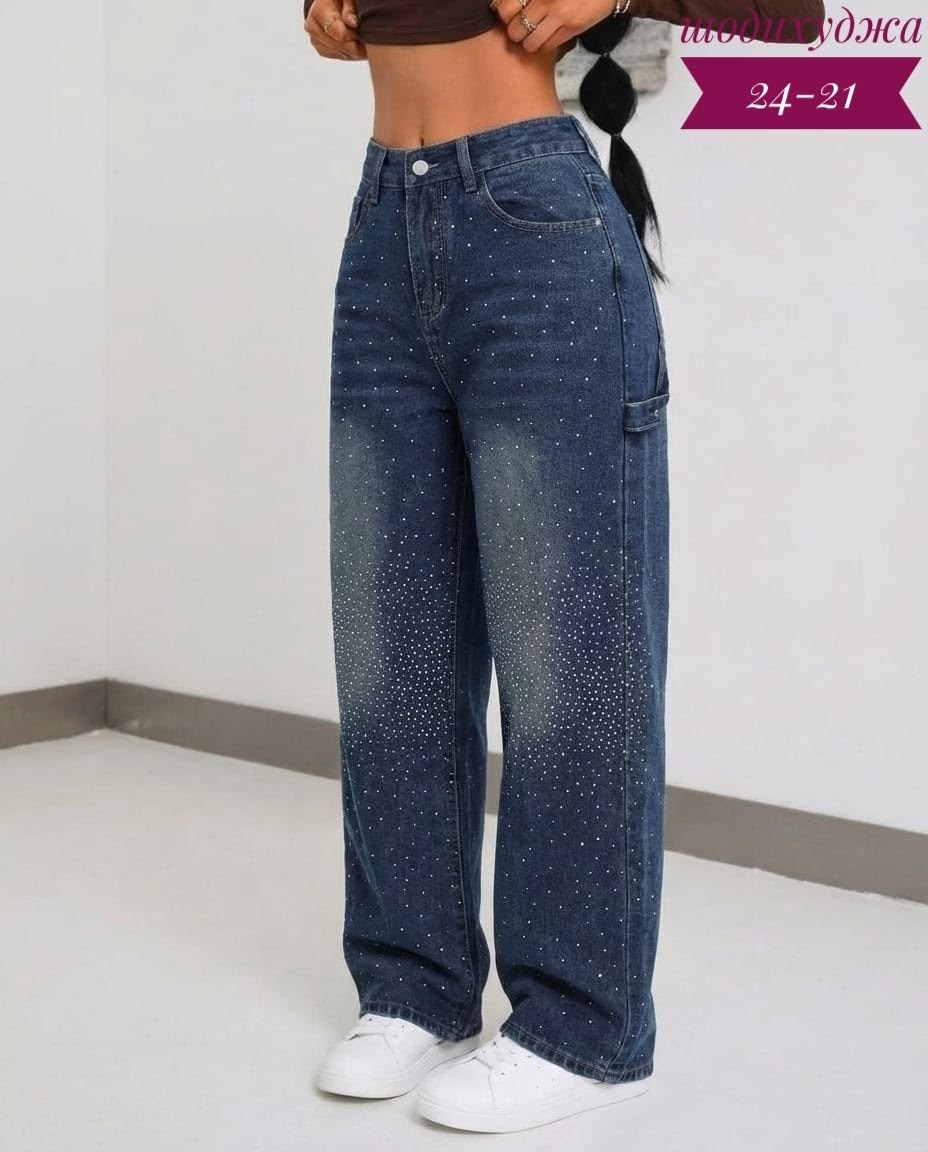 джинсы со стразами,женские джинсы со стразами,джинсы клеш со стразами h&a collection,джинсы палаццо со стразами,джинсы широкие со стразами