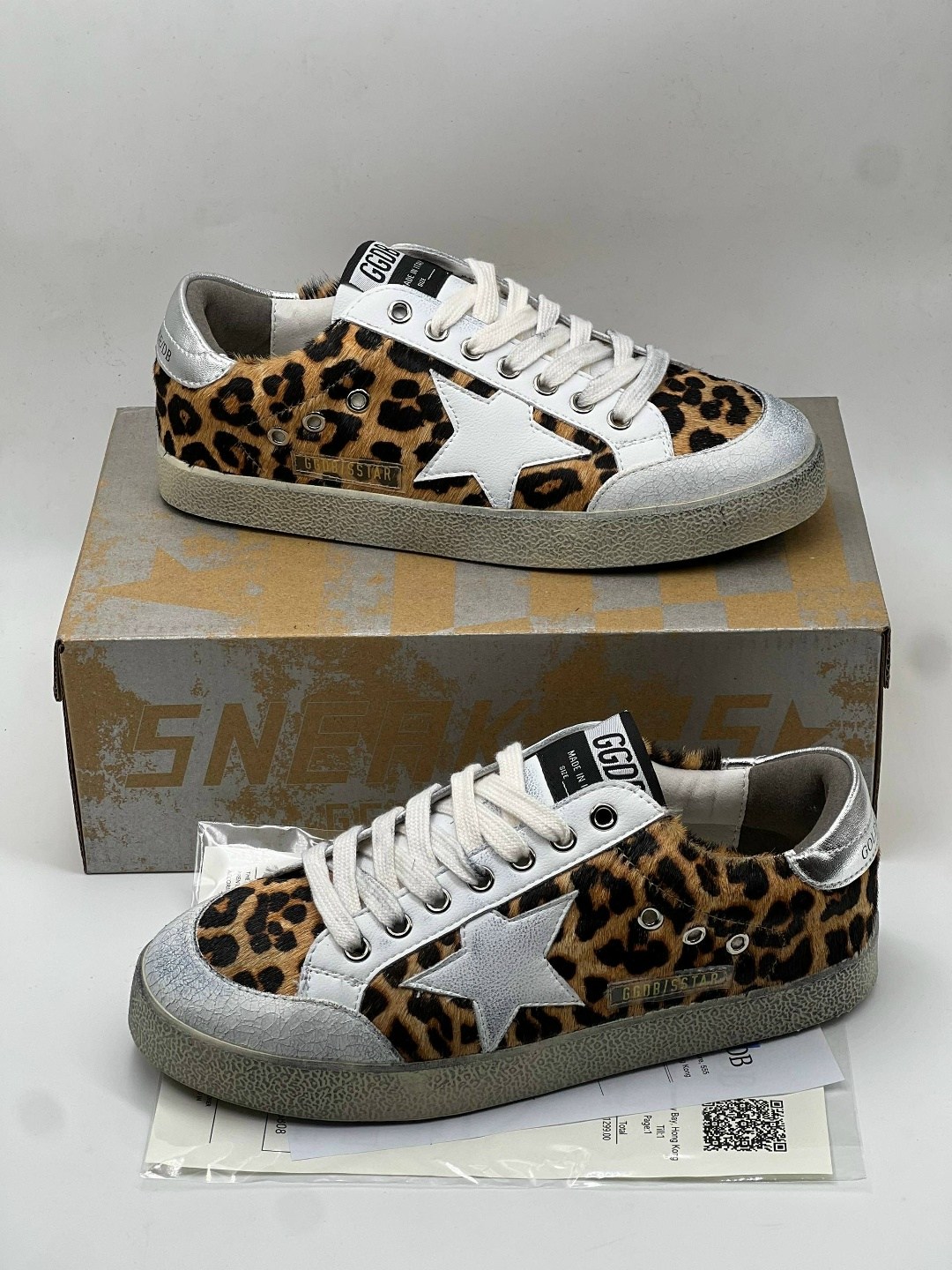 кожаные кеды hi star golden goose deluxe brand gwf00118.f006831 леопардовый,кроссовки golden goose hi star,голден гус кеды леопардовые,,кеды golden goose