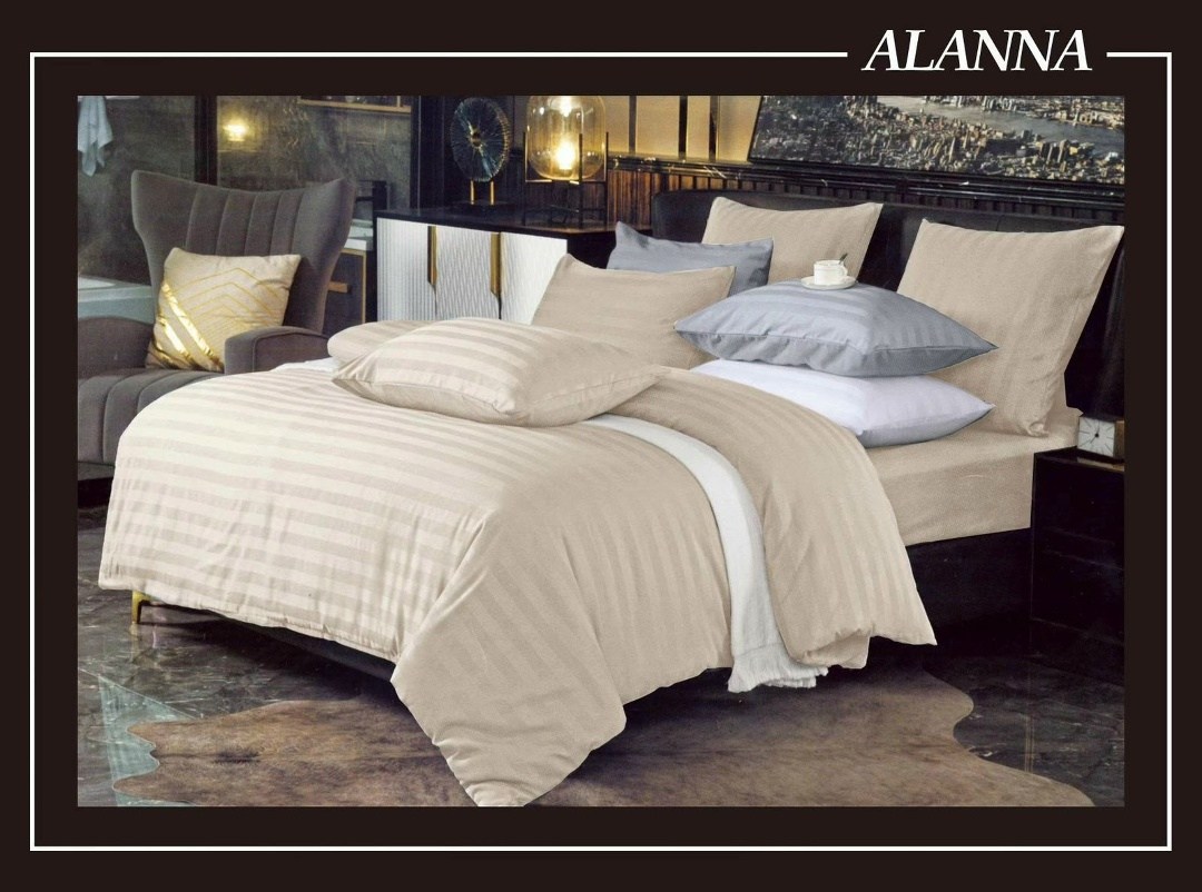 комплект постельного белья alanna,постельное белье страйп сатин alanna,постельное белье страйп сатин,комплект постельного белья страйп сатин,комплект постельного белья alanna сатин .белое