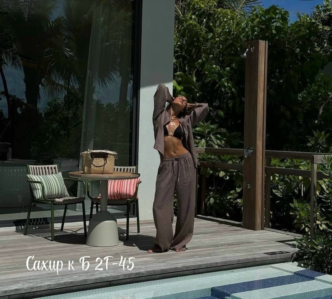 брюки "бали" молочный,стильные костюмы,костюм белый,брючный костюм в пижамном стиле из льна свободного кроя,модная коллекция