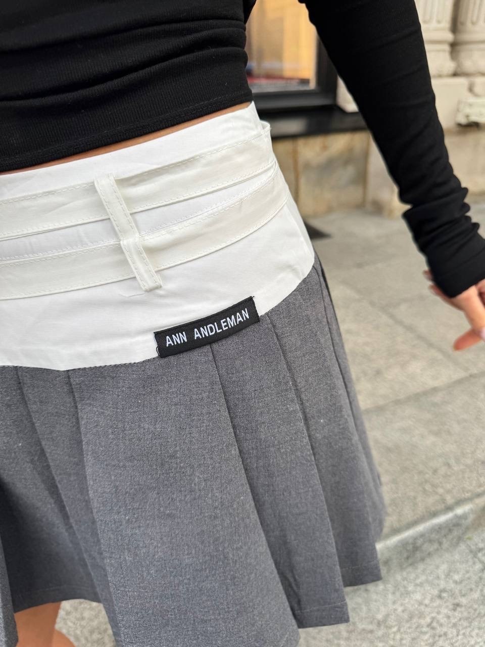 мини юбка шорты теннисная 12 seasons 251803386,юбки,мини теннисная юбка,юбка плиссе теннисная