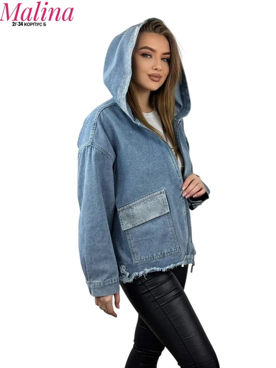 женская джинсовая куртка,джинсовая куртка,модные джинсовые куртки 2025 женские,джинсовая куртка с капюшоном,куртка джинсовая оверсайз