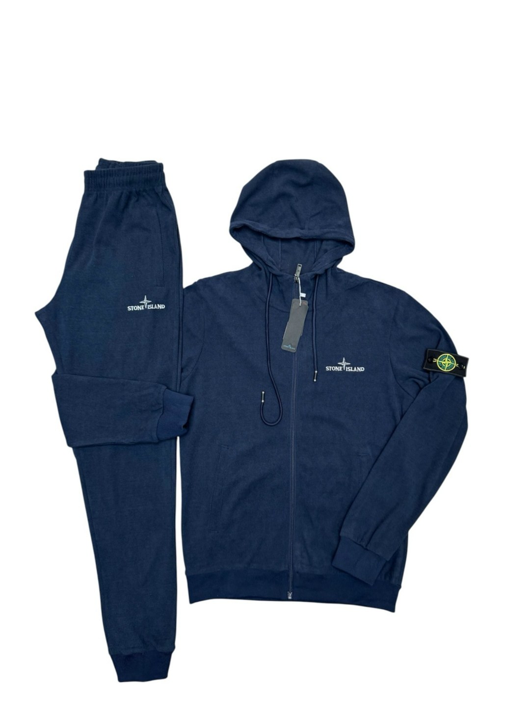 костюм спортивный stone island,спортивный костюм stone island мужской на флисе,зип худи stone island,серо-голубая толстовка с патчем stone island,stone island