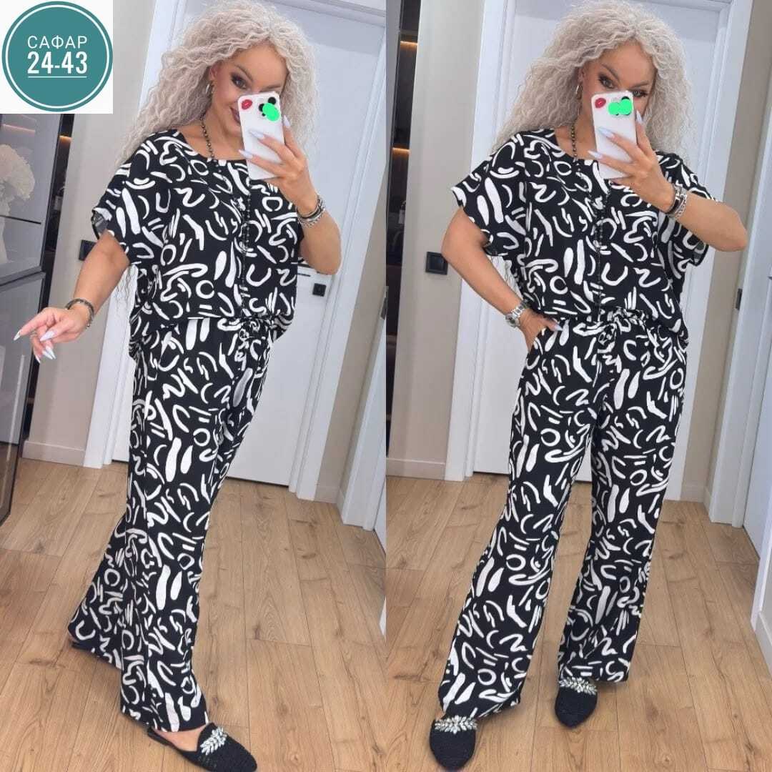 костюм лапша леопардовые с брюками палаццо широкие,костюм женский,костюм с брюками,брючный костюм летний,брючные костюмы женские