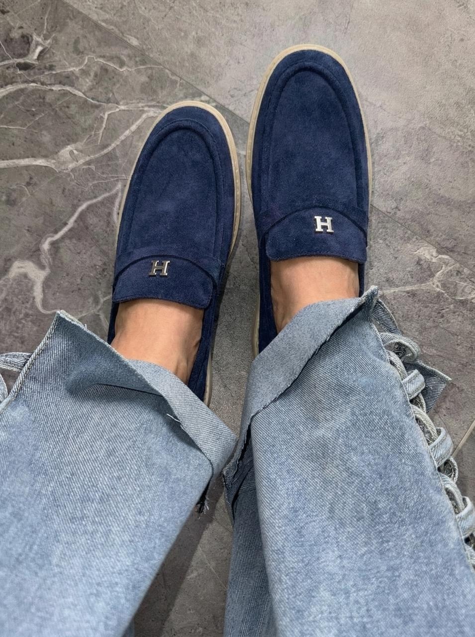 замшевые лоферы loro piana,замшевые лоферы loro piana open walk,лоферы замшевые,женские замшевые лоферы,синие замшевые лоферы loro piana open walk