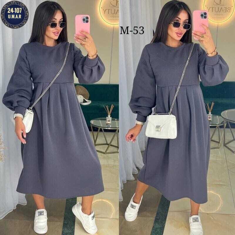 трикотажное платье миди,платье на флисе,теплое платье,платье,платье женской