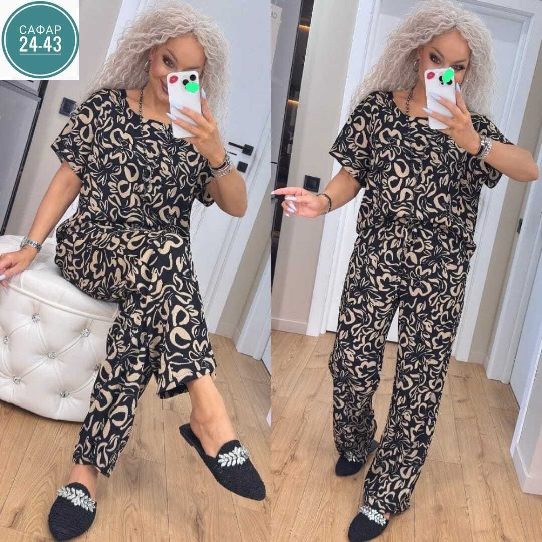 костюм лапша леопардовые с брюками палаццо широкие,костюм женский,костюм с брюками,брючный костюм летний,брючные костюмы женские
