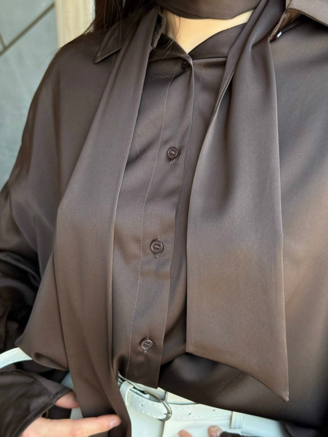 оверсайз блузка,рубашка оверсайз с воланом emberens 303759091,рубашка женская,женская стильная рубашка оверсайз,блуза