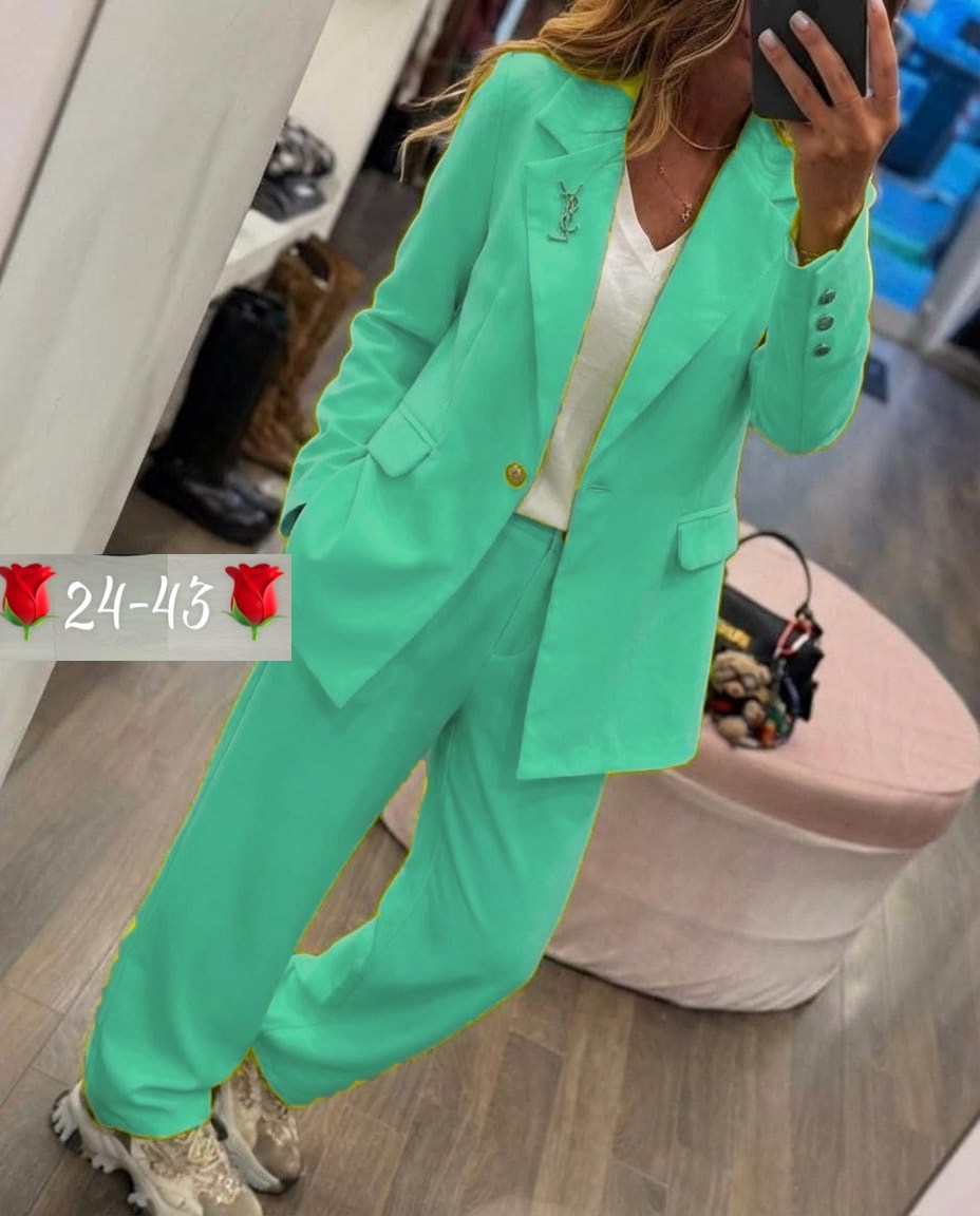костюм dilana vip арт. 2056 мята (тиффани),брючный костюм dilana vip 2056 мята_тиффани,женский костюм dilana vip 2056 мята тиффани,женские брючные костюмы,мятный костюм женский брючный