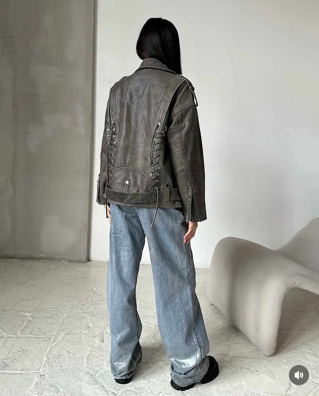 куртка косуха,косуха винтажная куртка кожаная oversize серая monyken,косуха,модные косухи,куртка косуха кожаная