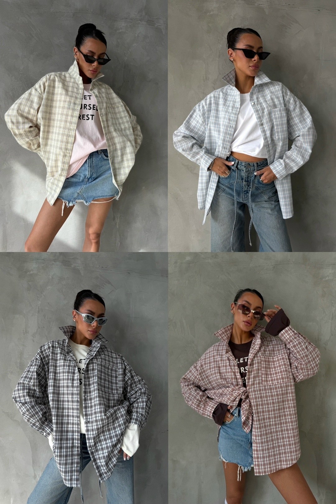 рубашка женская в клетку оверсайз,рубашка оверсайз в клетку,рубашка оверсайз в клетку удлиненная fed.store,женская рубашка в клетку,женская рубашка