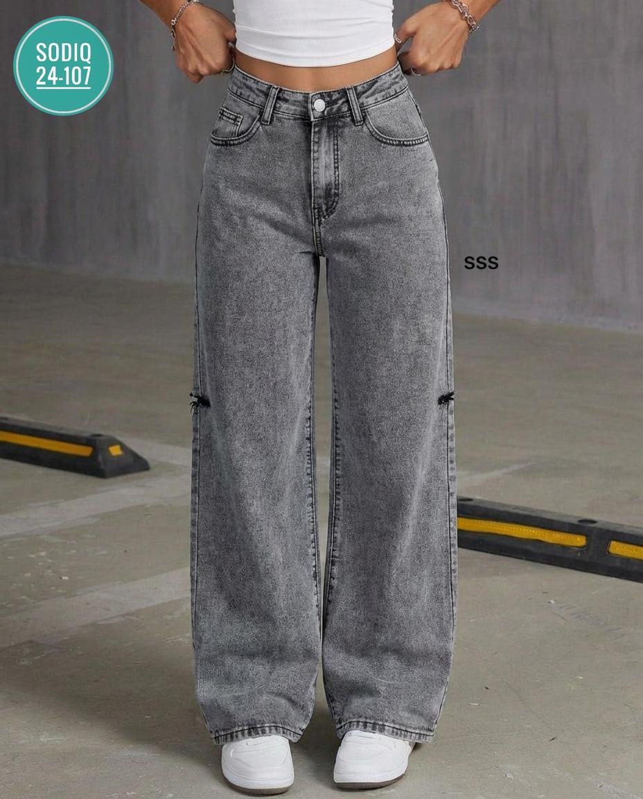 женские рваные серые джинсы палаццо,джинсы женские,широкие женские джинсы,джинсы женские nk lab серые,джинсы широкие