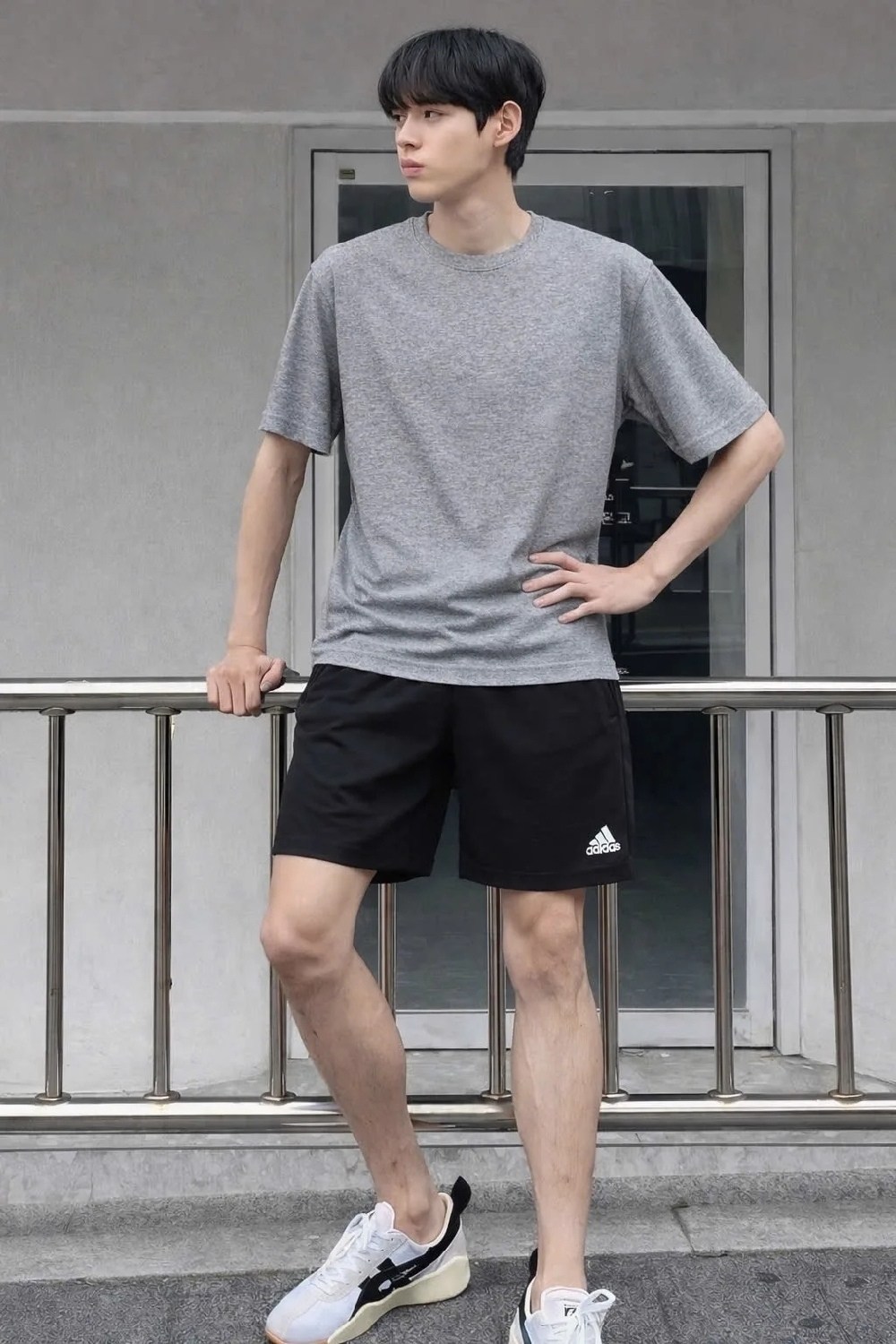 мужские спортивные шорты,футболка мужская adidas,мода мужская,мужской корейский стиль,спортивные шорты