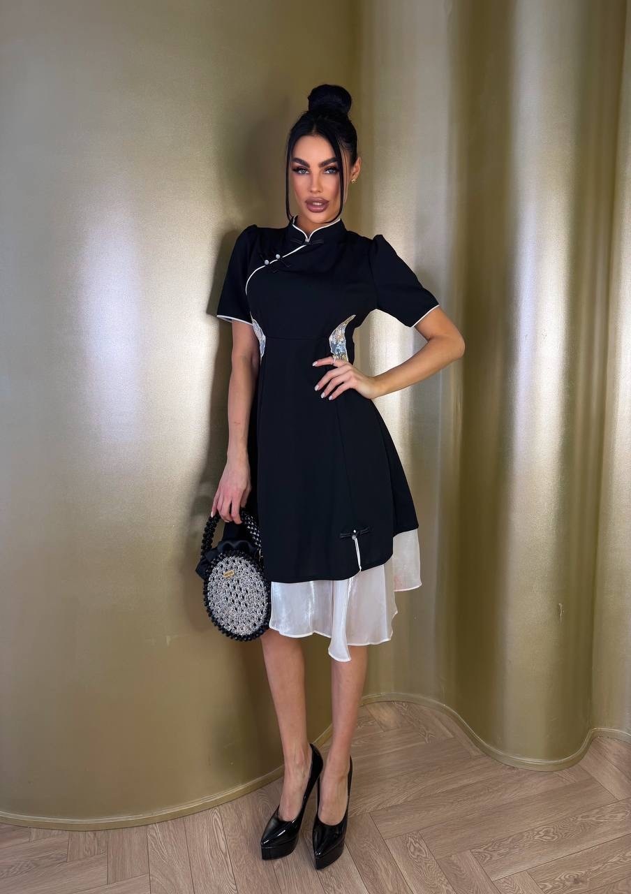 платья,стильное платье,платье стиль,платья в китайском стиле,платье с воротником