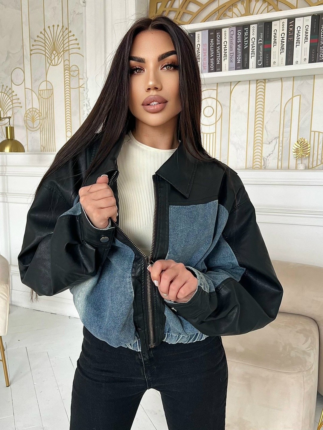 стильные куртки,куртка бомбер,женская куртка,куртка,куртка комбинированная