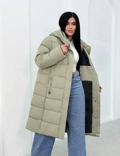 куртка женская,удлиненная куртка,зимняя женская куртка,пуховик зимний женский,куртка женская зеленая