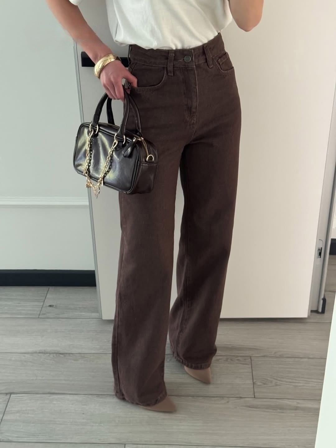 коричневые джинсы широкие,коричневые джинсы,коричневые джинсы женские широкие,коричневые джинсы женские,летние женские коричневые джинсы с высокой талией