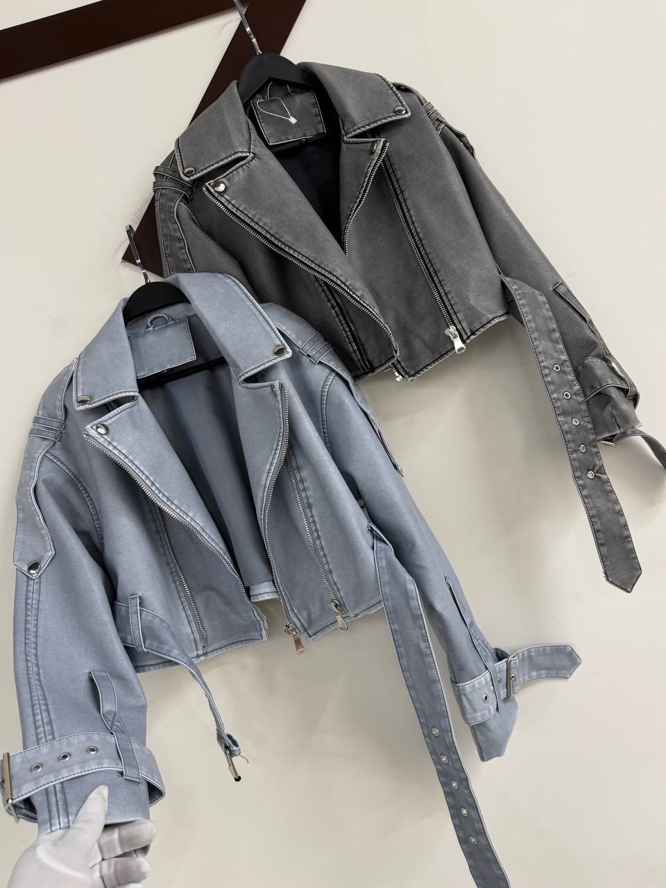 кожаная куртка косуха janna banana цвет серый,кожаная куртка косуха,куртка косуха,женская кожаная куртка косуха,косуха куртка женская