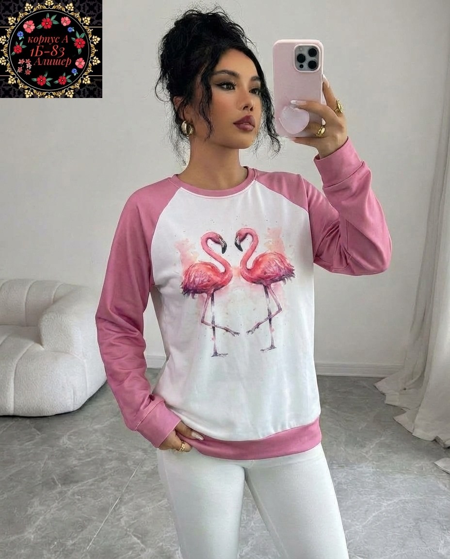 свитшот женская,модные свитшоты,розовый свитшот,свитшот с принтом,толстовка женская