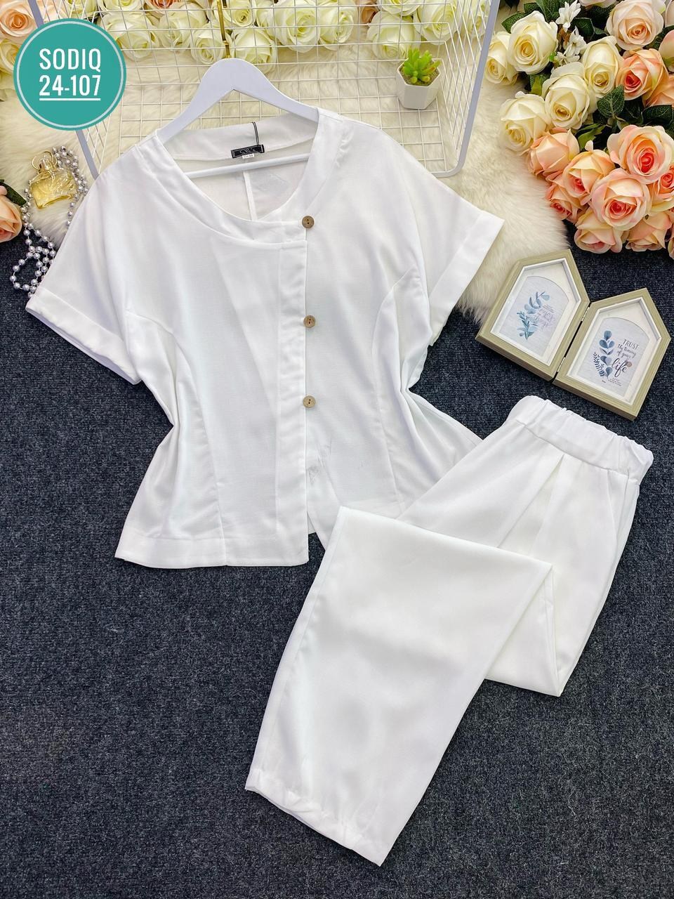 брючный костюм michel chic 1337/1 мохито,летние костюмы женские,летний брючный костюм,костюм michel chic арт 1337 корич,женские брючные костюмы