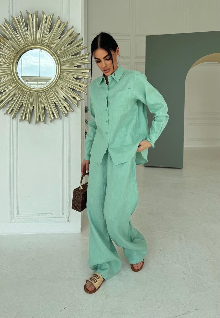 мятный костюм женский,костюм классический,костюм классический женский,брючный костюм летний,стильные костюмы