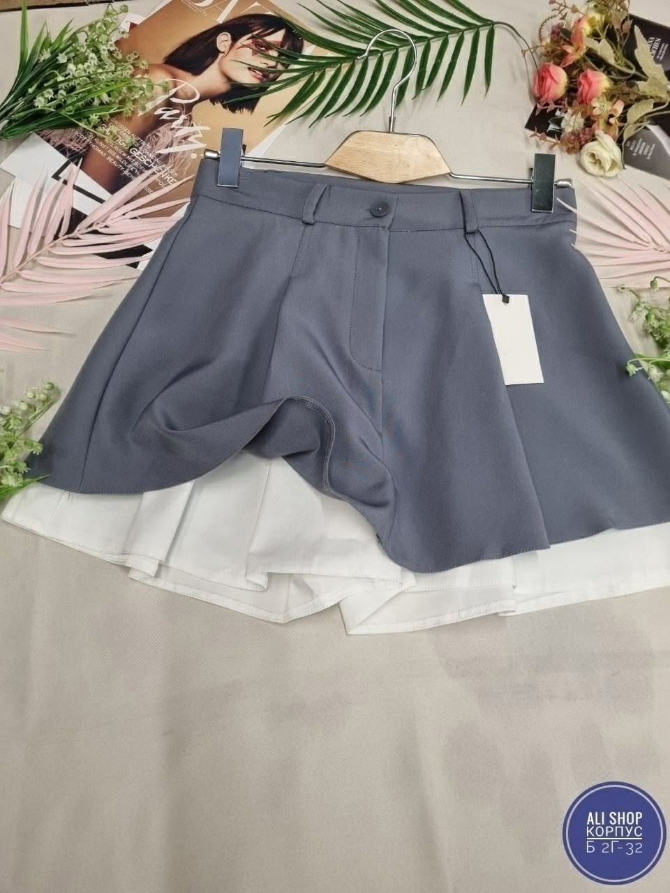 юбка-шорты женская короткая мини 42-48 черный,юбка шорты женская,юбка мини,юбка,юбка с шортиками внутри