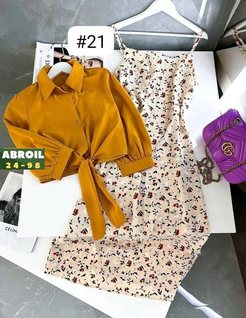 костюм с юбкой женский,женские летние костюмы,двойка сарафан и рубашка,комплект одежды женский,платье летнее с рубашкой