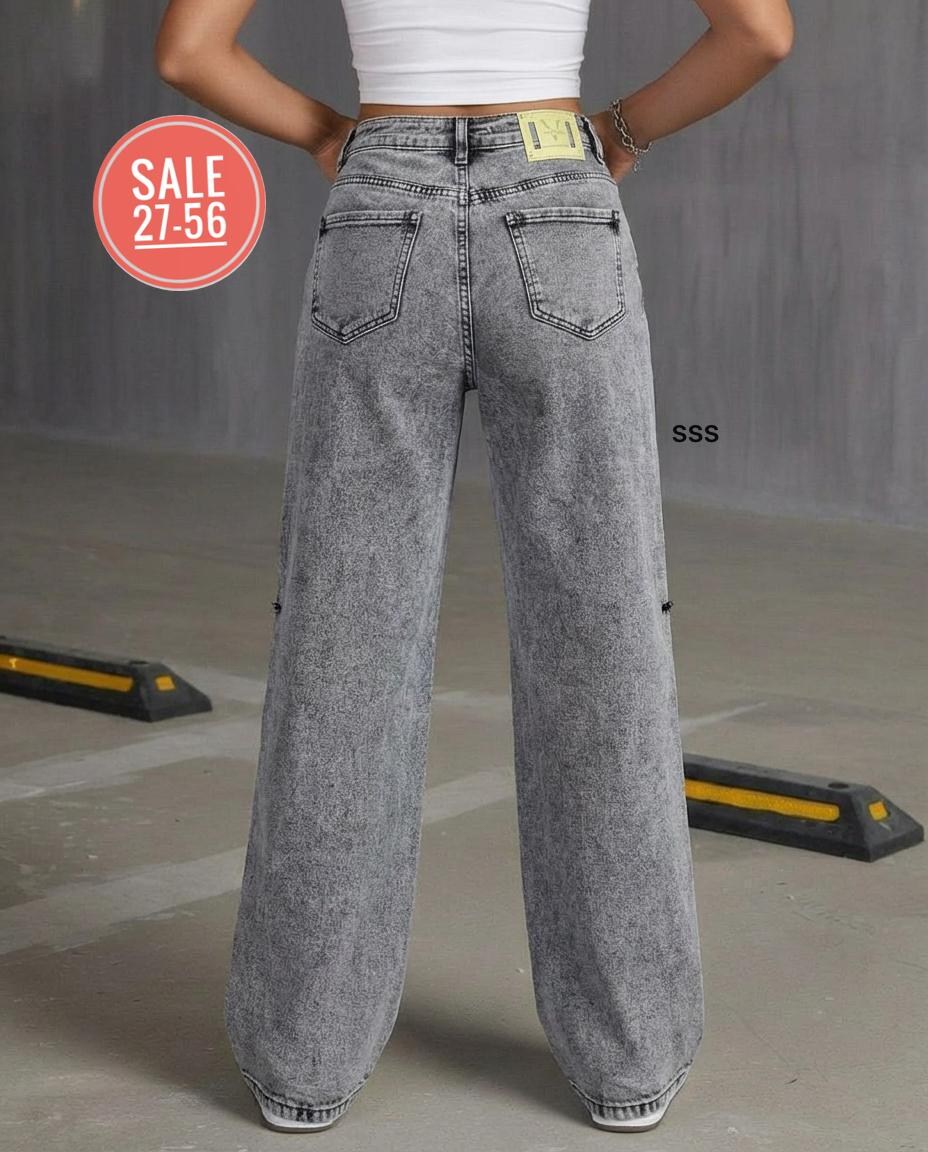 женские джинсы,широкие джинсы женские,джинсы широкие,джинсы,женские рваные серые джинсы палаццо